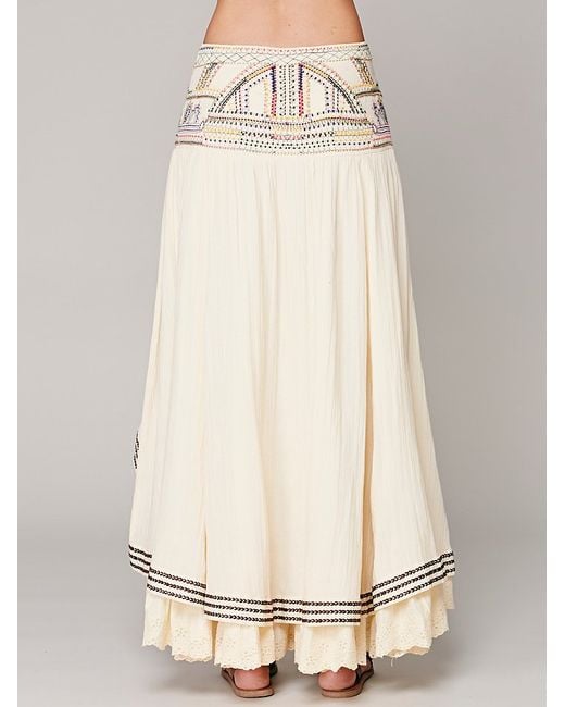 Free People White Womens Rises In The East Skirt