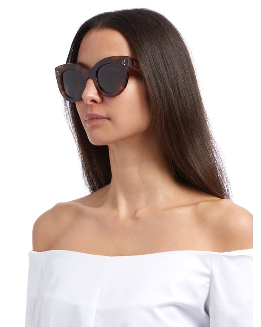 Cat-eye Acetate Sunglasses Red Lyst