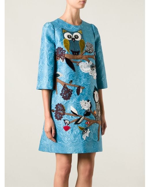 dolce gabbana owl dress