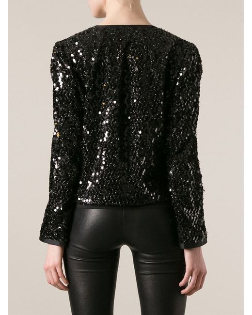 Dolce & Gabbana Black Sequin Jacket
