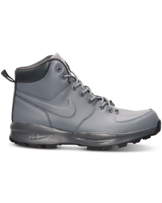 Nike Gray Men's Manoa Leather Boots From Finish Line for men
