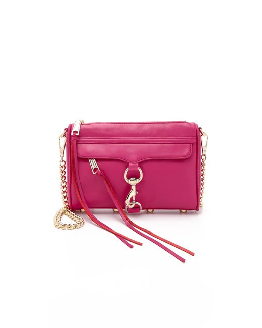 Rebecca Minkoff Mini Mac Cross Body Bag Bright Fuchsia in Pink Lyst