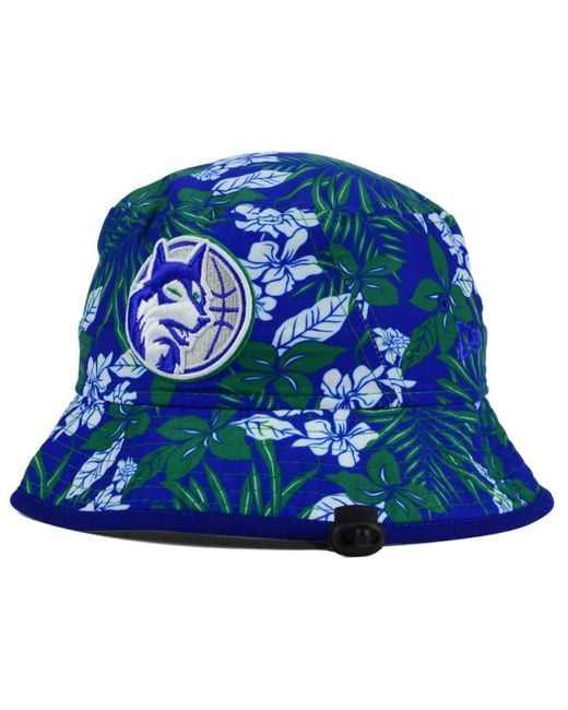 KTZ Blue Minnesota Timberwolves Wowie Bucket Hat for men