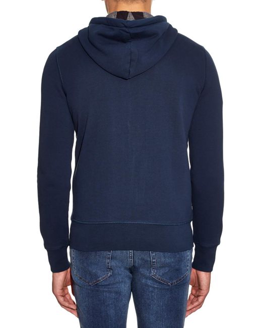 Burberry Brit Pearce Hooded Zip-Up Jersey Sweatshirt in Blue for Men | Lyst