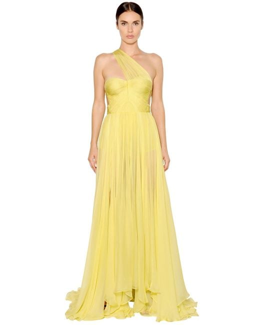 Maria Lucia Hohan Yellow Andora Silk Mousseline Gown