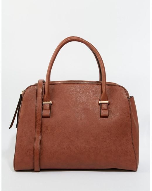 Oasis Triple Compartment Bag in Brown Lyst