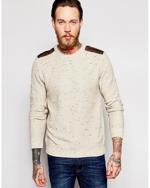 ASOS Synthetic Jumper With Epaulettes 