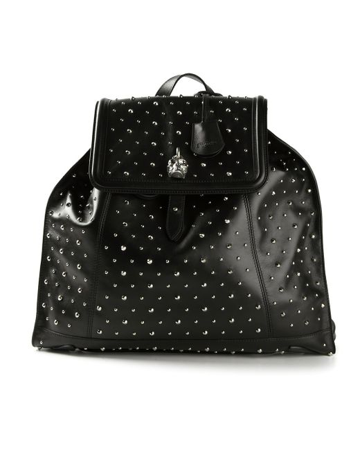 Alexander McQueen Black Studded Backpack