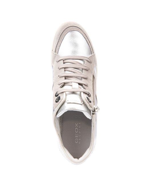 Geox Eleni Wedge Heeled Trainers in Metallic | Lyst UK