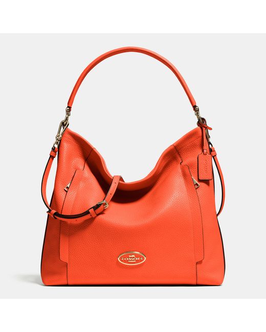 Coach pebble leather hobo sale