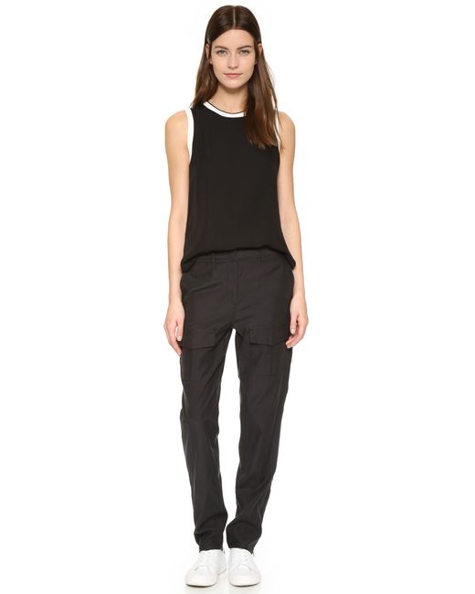 Cotton Corbin Cargo Pants in Black 