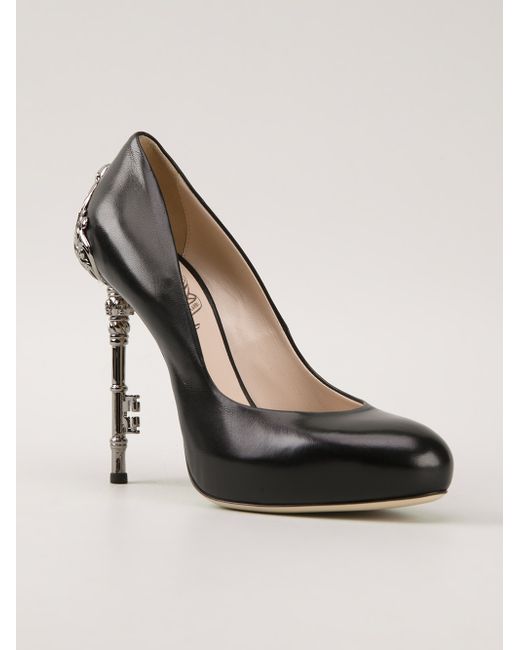 John Richmond Black Label Embellished Heel Pump in Black Lyst
