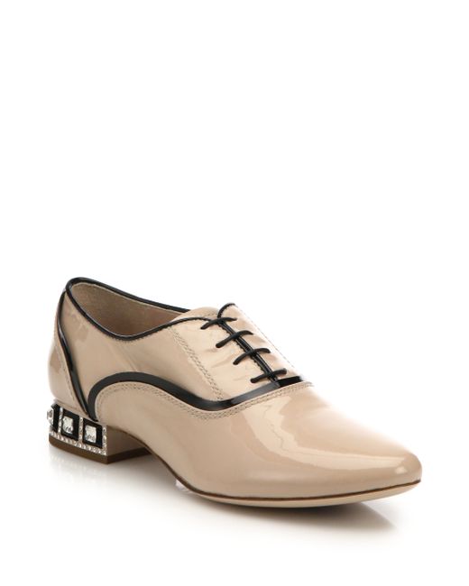 pink oxford shoes miu miu two toned patent leather oxford shoes in pink lyst pink oxford shoes miu miu two toned patent leather oxford shoes in pink lyst