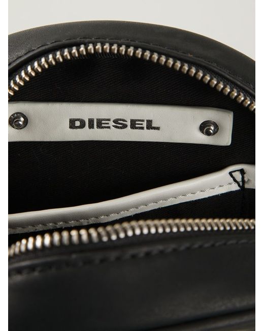 DIESEL Black Round Faux-Leather Shoulder Bag