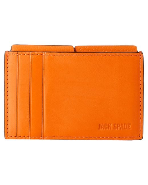 Jack Spade Orange Grant Leather File Wallet for men