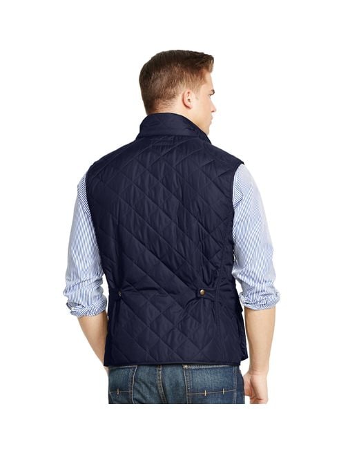 Polo Ralph Lauren Diamond-quilted Vest in Blue for Men | Lyst