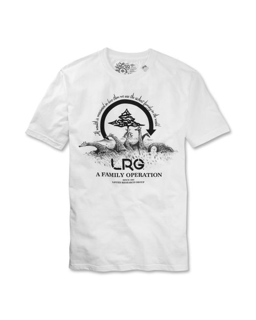 LRG White Family Operation Short Sleeve Tshirt for men