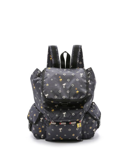 LeSportsac Blue Peanuts X Voyager Backpack - Snoopy Daisy