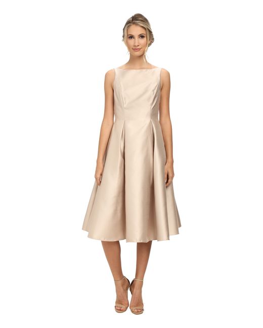 Adrianna Papell Metallic Sleeveless Tea Length Dress