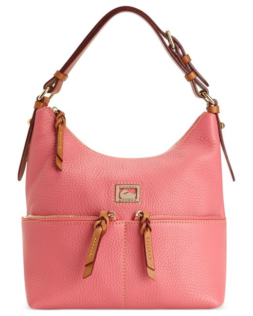 Dooney & Bourke Pink Dillen Zipper Pocket Small Satchel