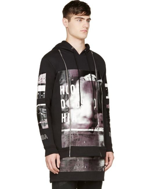 Hood By Air Black Double Layered Zippered Hoodie for Men Lyst