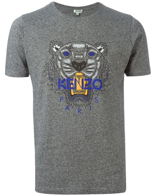 KENZO 'tiger' T-shirt in Grey (Gray 