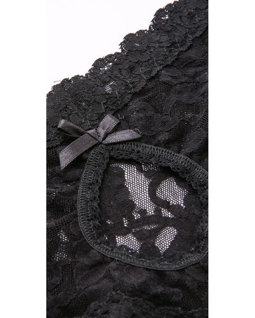 Hanky panky After Midnight Open Gusset Cheeky Hipster Panties in Black