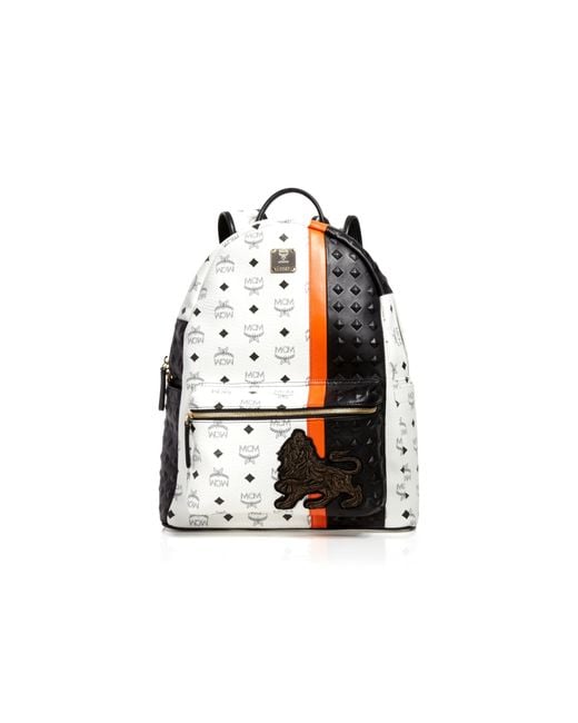 MCM Munich Lion Backpack in Black | Lyst