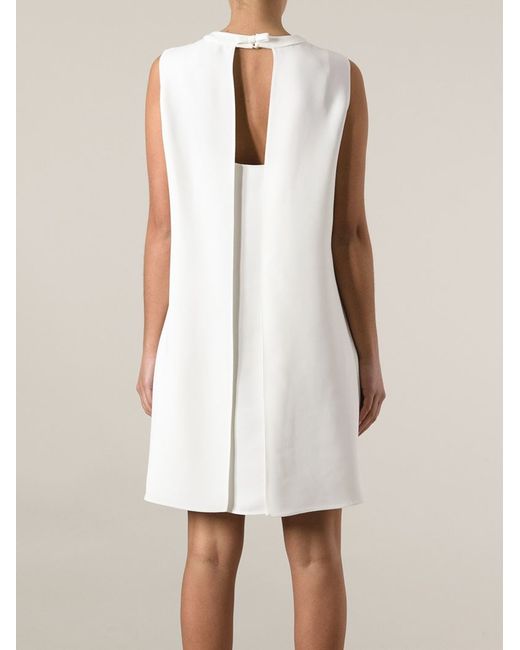 Valentino White Sleeveless Shift Dress