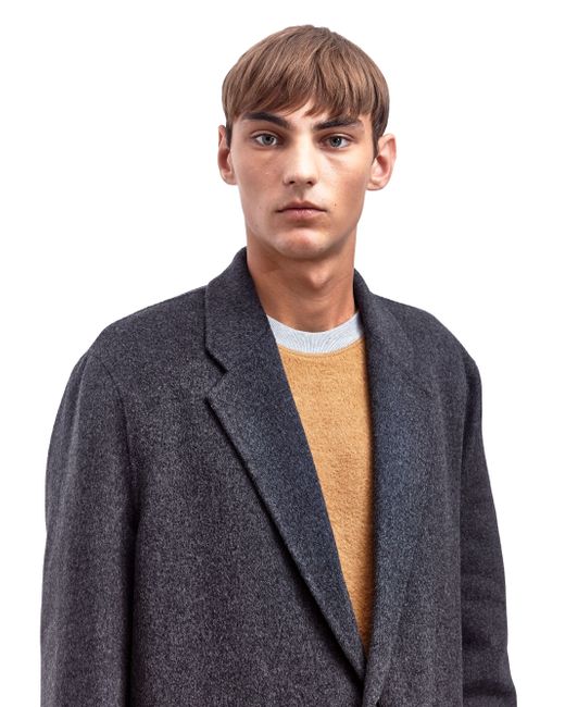 Acne Studios Gray Mens Charles Oversized Wool Coat for men