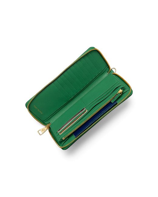 関税&送料込 Tory Burch☆york ZIP PASSPORT CONTINENTAL WALLET Tory Burch York Zip Passport Continental Wallet in Green | Lyst