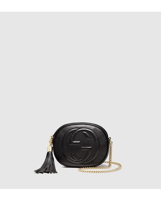 Gucci Black Soho Leather Mini Chain Bag
