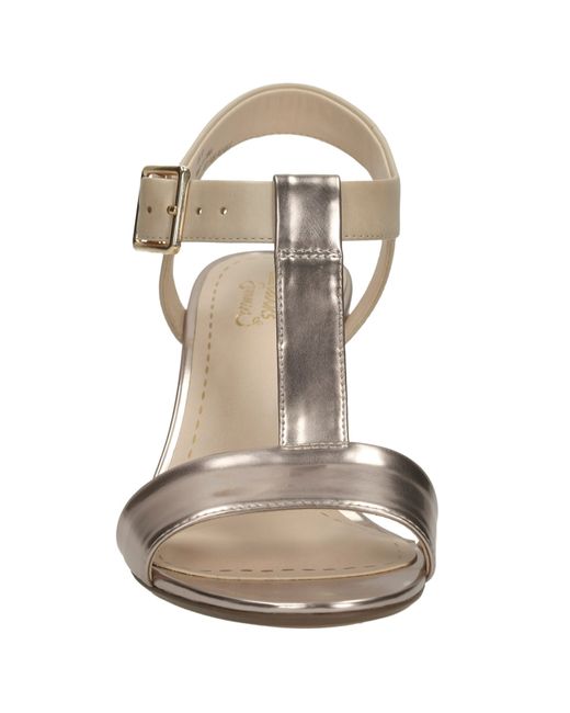 Clarks Smart Deva Leather Sandals in Metallic Lyst UK