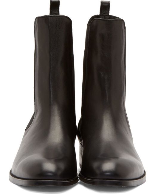 Juun.J Black Leather Tall Chelsea Boots for Men | Lyst