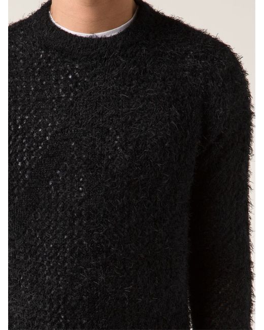 Chapter Fuzzy Sweater in Black for Men Lyst