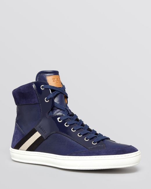 Bally Blue Oldani High Top Sneakers for men