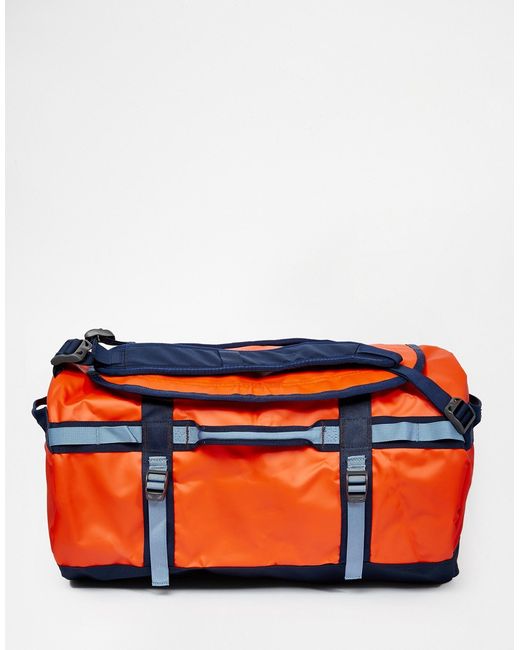 The North Face Orange Base Camp Duffle Bag In Small for men