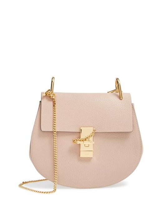 Chlo \u0026#39;drew\u0026#39; Leather Crossbody Bag in Beige (CEMENT PINK GOLD ...