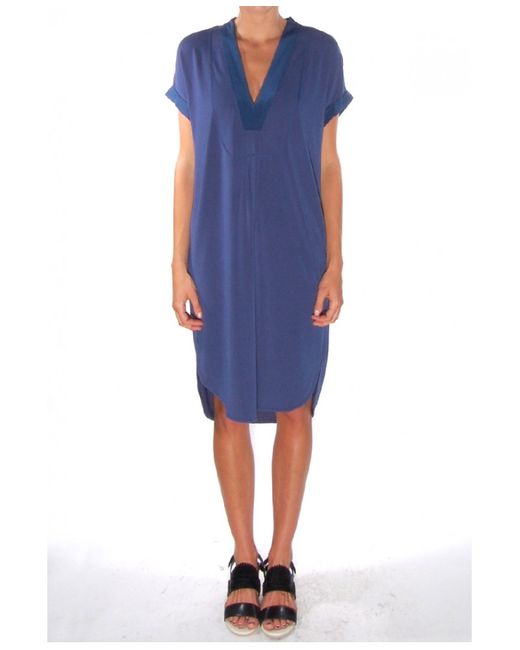 By Malene Birger Minose Jersey Dress in Blue | Lyst