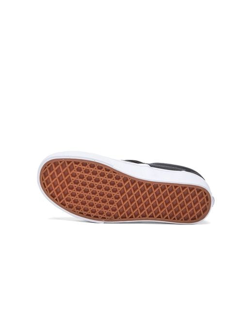 vans crocodile embossed leather slip ons