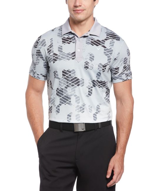 Callaway Apparel Synthetic Callaway X Allover Geo Print Golf Polo for