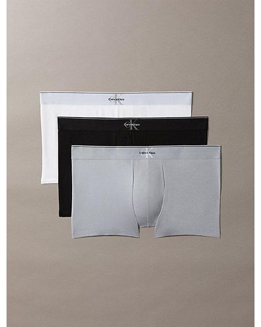 Calvin Klein Gray 3 Pack Trunks for men