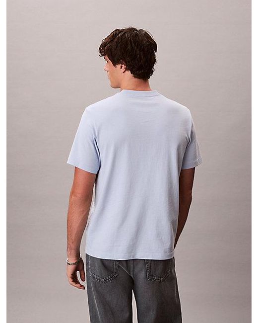 Calvin Klein White Ss Hero Monologo Tee, R9F for men