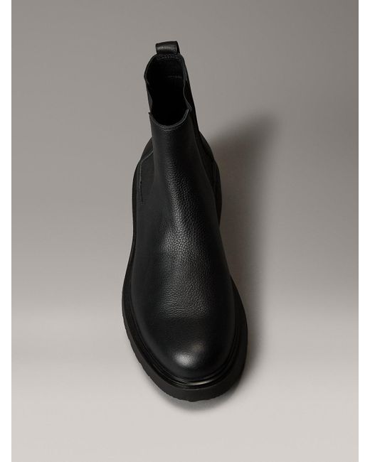 Bottes En Daim À Lacets Et Fermeture Éclair Calvin Klein pour homme en coloris Black