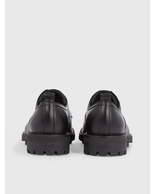 Calvin Klein Black Leather Lace-up Shoes for men