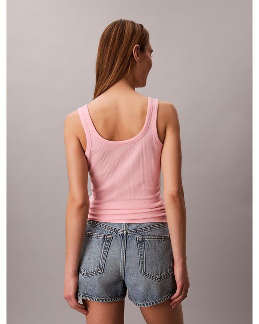 Calvin Klein Multicolor Slim Ribbed Cotton Tank Top