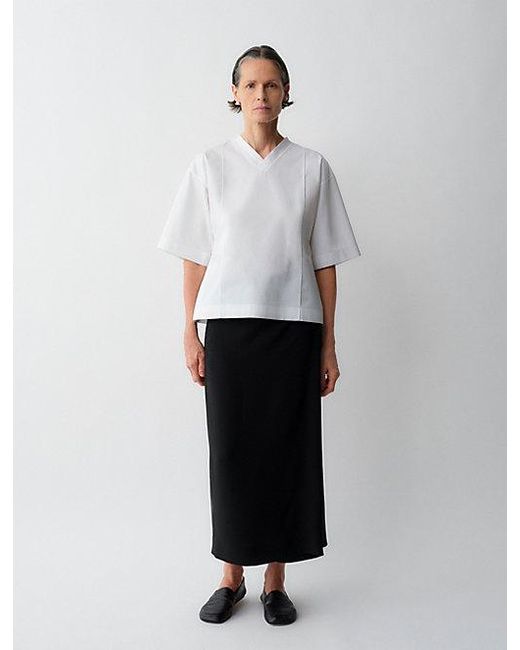 Calvin Klein White Lynn Wrap Top