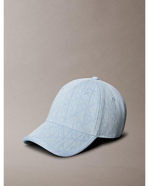Calvin Klein Multicolor Burnout Emblem Logo Denim Cap for men