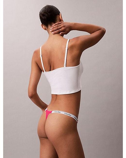 Calvin Klein Multicolor Dipped String Thong Icon Logo