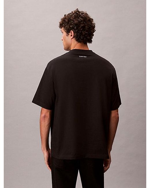 Calvin Klein Black Jeans Graphic Relaxed T-Shirt for men
